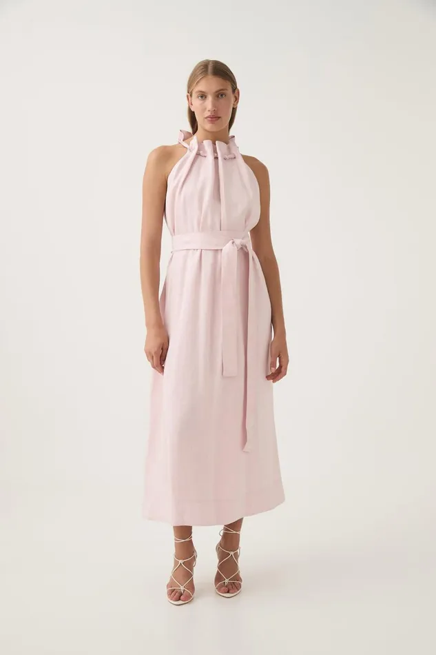 Aje Dresses Mariel Trapeze Midi Dress Soft Pink 8211 Women Aje Dresses Mariel Trapeze Midi Dress Soft Pink 8211 Women