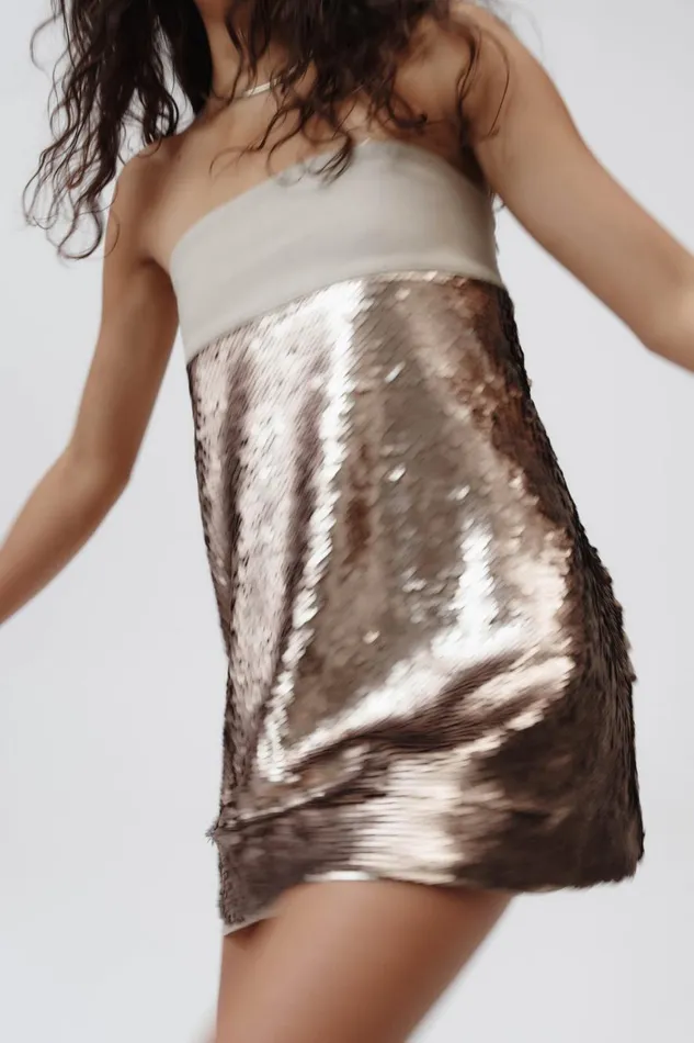 Aje Dresses Nebula Mini Dress Champagne Sequin 8211 Women