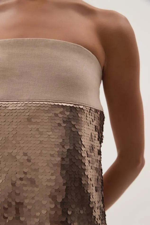 Aje Dresses Nebula Mini Dress Champagne Sequin 8211 Women