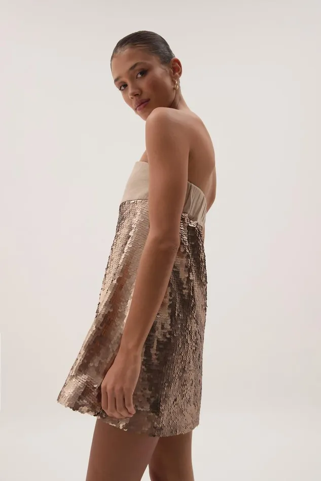 Aje Dresses Nebula Mini Dress Champagne Sequin 8211 Women