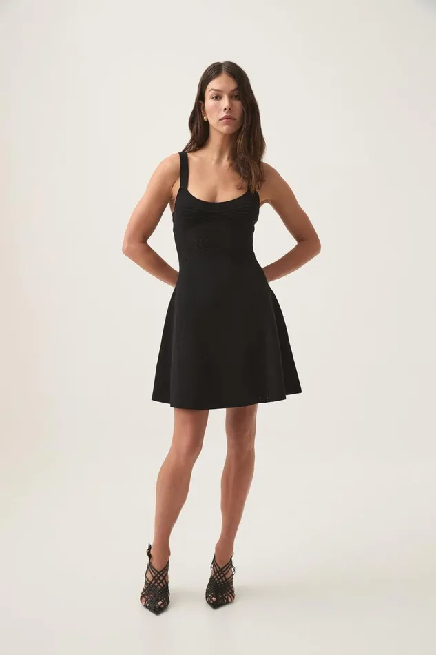 Aje Dresses Reine Knit Mini Dress Black 8211 Women