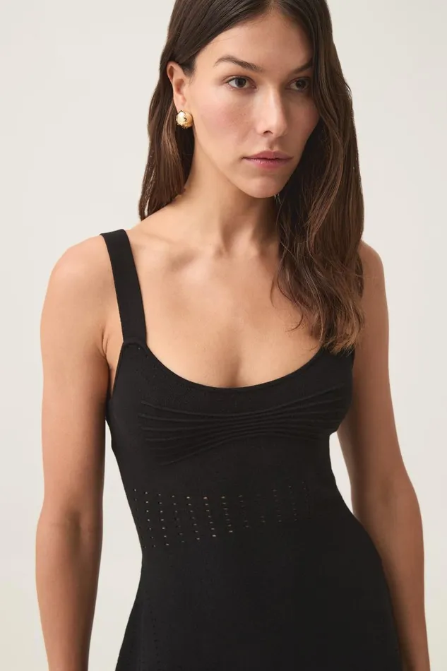 Aje Dresses Reine Knit Mini Dress Black 8211 Women Aje Dresses Reine Knit Mini Dress Black 8211 Women