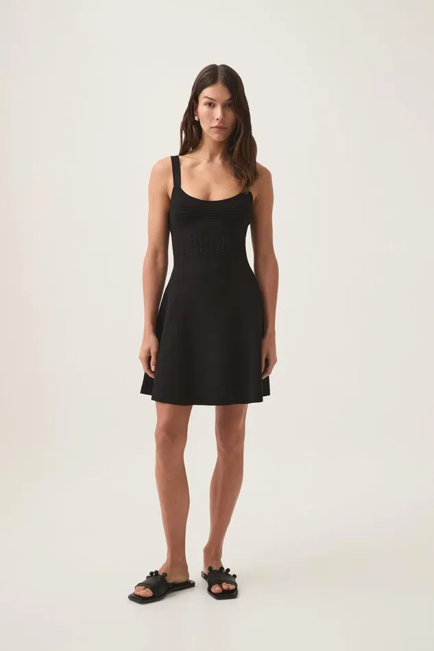Aje Dresses Reine Knit Mini Dress Black 8211 Women Aje Dresses Reine Knit Mini Dress Black 8211 Women