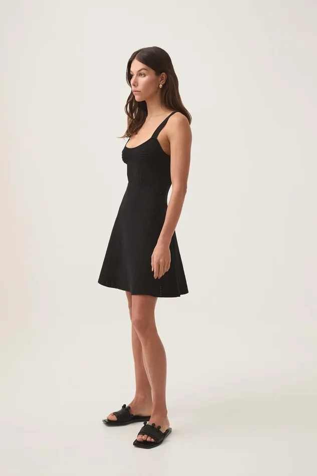 Aje Dresses Reine Knit Mini Dress Black 8211 Women Aje Dresses Reine Knit Mini Dress Black 8211 Women
