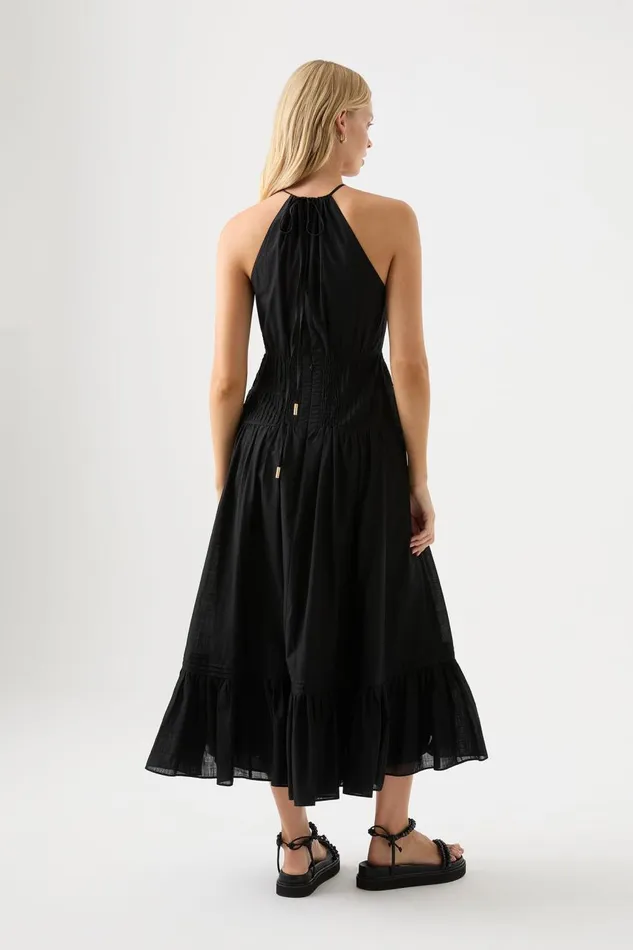 Aje Dresses Renata Eyelash Midi Dress Black 8211 Women Aje Dresses Renata Eyelash Midi Dress Black 8211 Women