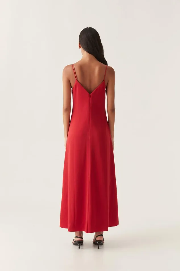 Aje Dresses Riddle Button Down Maxi Dress Scarlet Red 8211 Women Aje Dresses Riddle Button Down Maxi Dress Scarlet Red 8211 Women