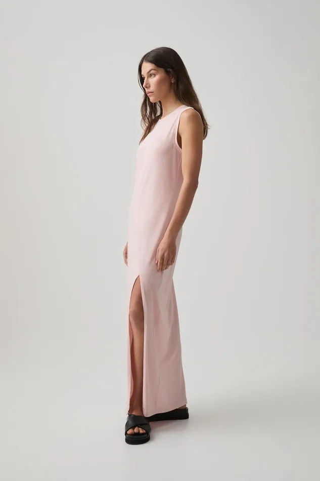 Aje Dresses Split Hem Jersey Dress 816 Blush Pink 8211 Women Aje Dresses Split Hem Jersey Dress 816 Blush Pink 8211 Women