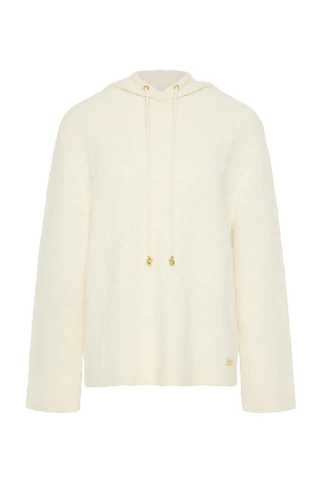 Aje Knitwear and Jumpers Lyla Knit Hoodie Ivory 8211 Women