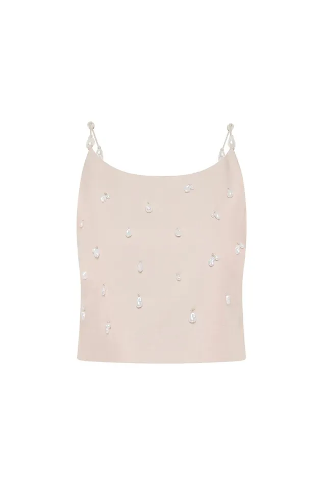 Aje Matching Sets Akoya Crop Top Oatmeal 8211 Women Aje Matching Sets Akoya Crop Top Oatmeal 8211 Women