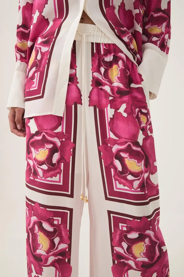 Aje Matching Sets Atomic Silk Relaxed Pant Boldly Blooming 8211 Women