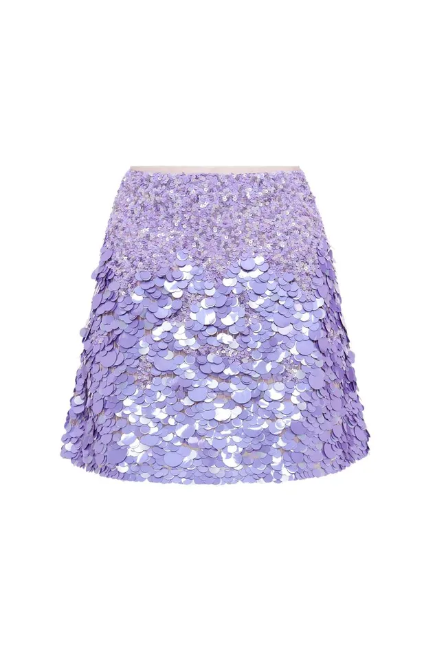 Aje Matching Sets Cherie Sequin Mini Skirt Lilac 8211 Women