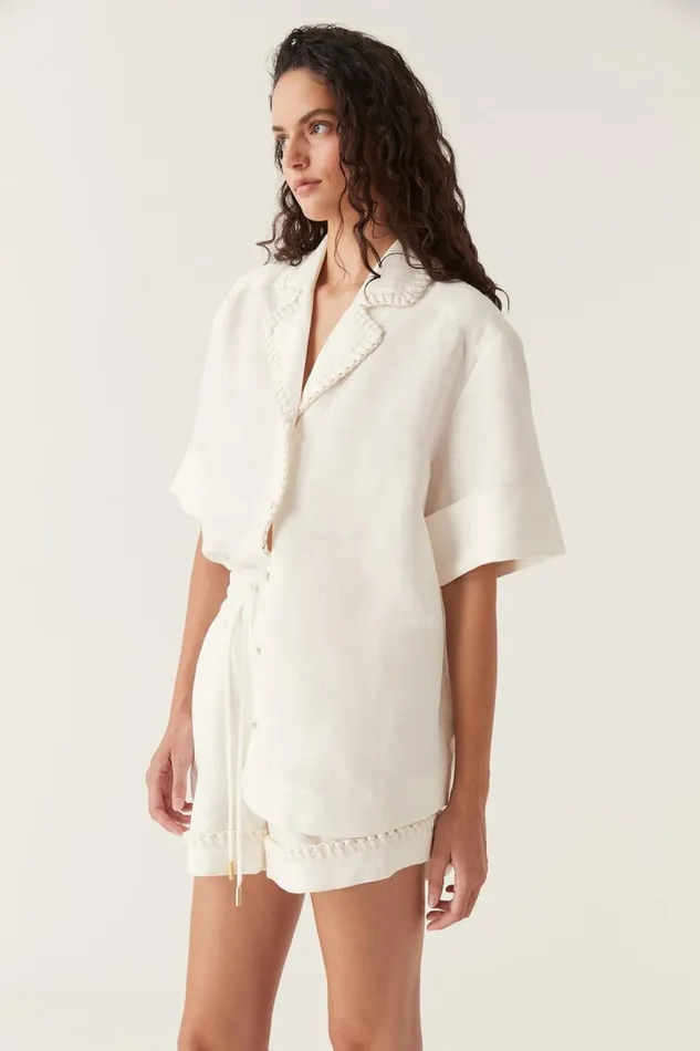 Aje Matching Sets Constance Whipstitch Shirt Ivory 8211 Women Aje Matching Sets Constance Whipstitch Shirt Ivory 8211 Women