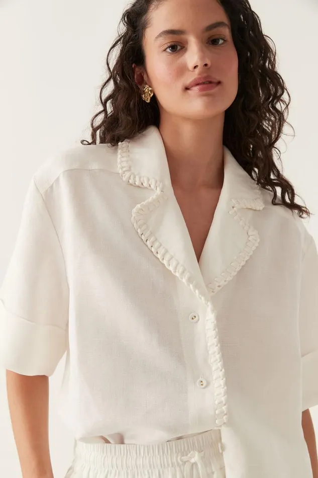 Aje Matching Sets Constance Whipstitch Shirt Ivory 8211 Women Aje Matching Sets Constance Whipstitch Shirt Ivory 8211 Women