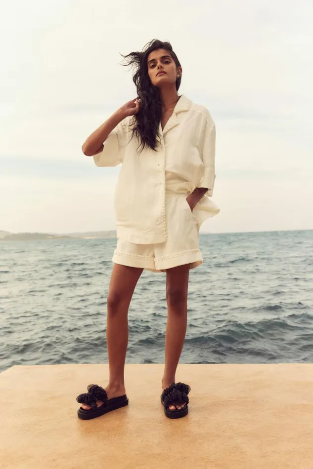 Aje Matching Sets Constance Whipstitch Shirt Ivory 8211 Women Aje Matching Sets Constance Whipstitch Shirt Ivory 8211 Women