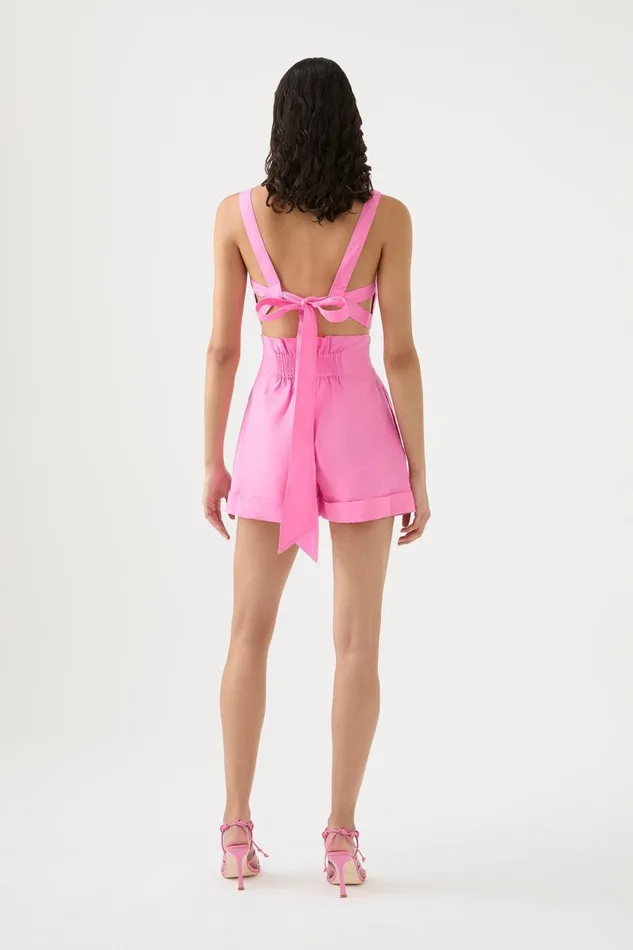Aje Matching Sets Eden Paper Bag Short Protea Pink 8211 Women