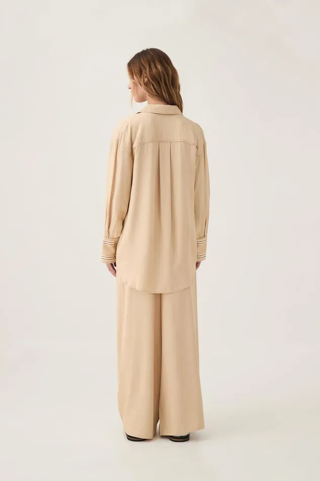 Aje Matching Sets Enfilade Logo Shirt Ecru Beige 8211 Women Aje Matching Sets Enfilade Logo Shirt Ecru Beige 8211 Women