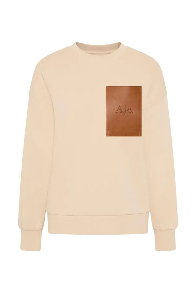 Aje Matching Sets Flores Crew Sweatshirt Sandstone 8211 Women