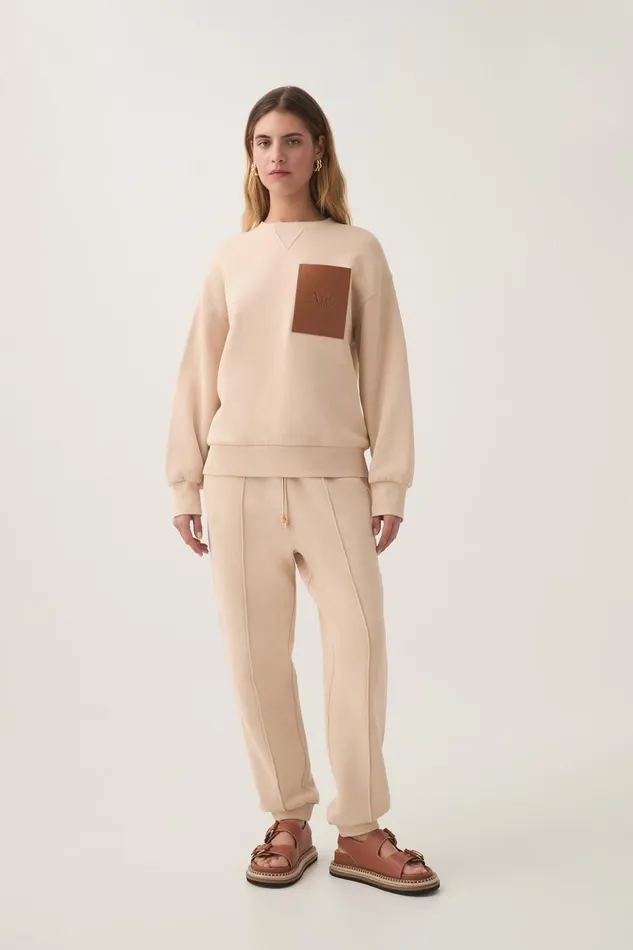 Aje Matching Sets Flores Crew Sweatshirt Sandstone 8211 Women