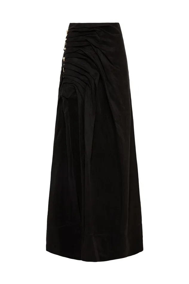 Aje Matching Sets Mika Draped Split Midi Skirt Black 8211 Women