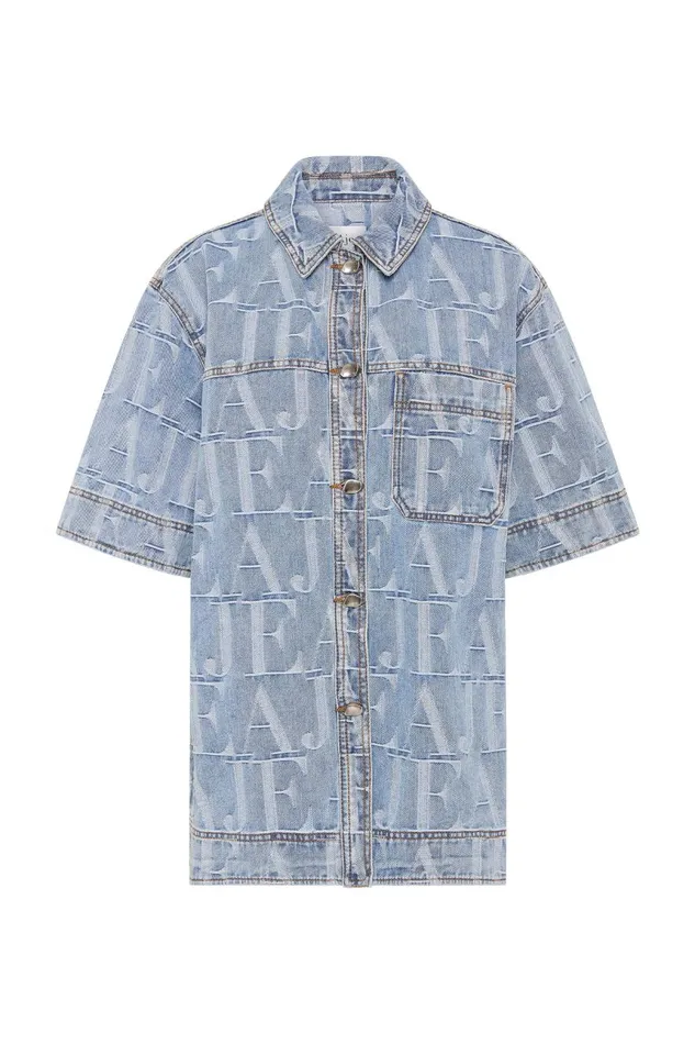 Aje Matching Sets Nostalgia Jacquard Denim Shirt Coastal Logo Wash 8211 Women Aje Matching Sets Nostalgia Jacquard Denim Shirt Coastal Logo Wash 8211 Women