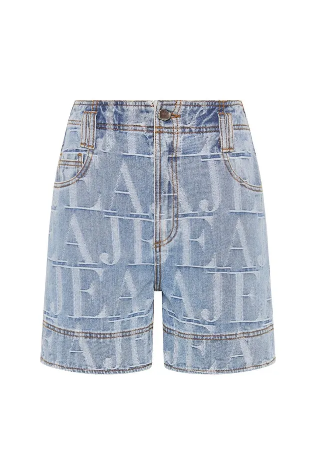 Aje Matching Sets Nostalgia Jacquard Denim Short Coastal Logo Wash 8211 Women
