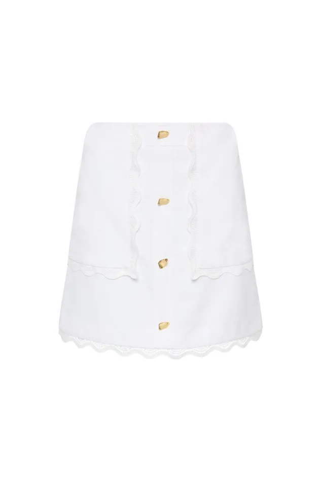 Aje Matching Sets Reva Wave Trim Skirt Ivory 8211 Women