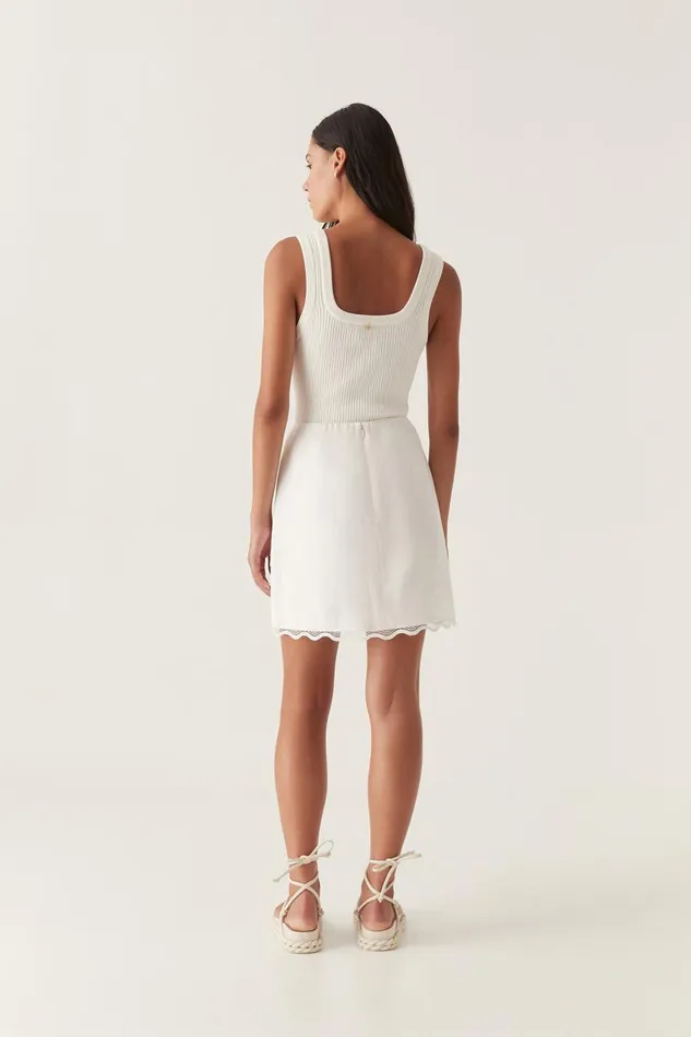 Aje Matching Sets Reva Wave Trim Skirt Ivory 8211 Women