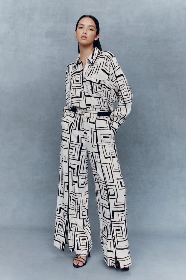 Aje Matching Sets Vortex Split Leg Pant Abstract Penrose 8211 Women