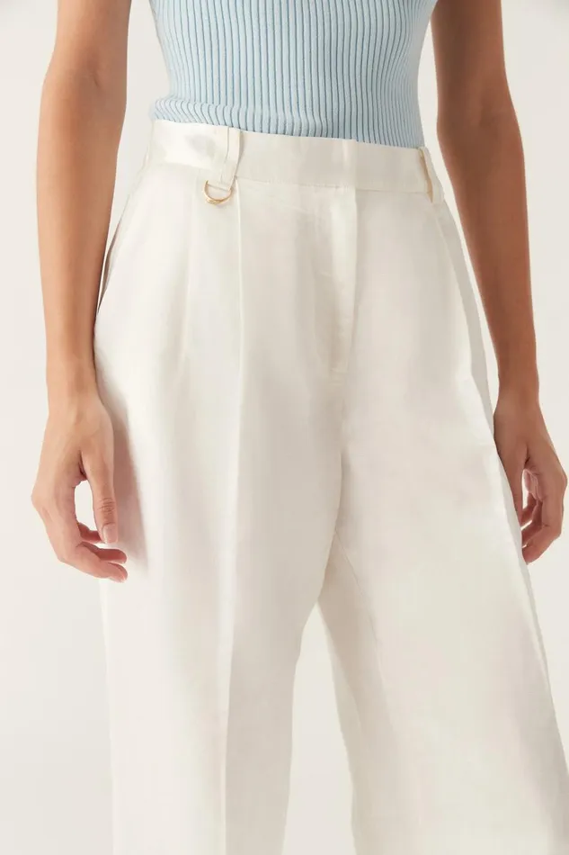 Aje Pants Titanium Relaxed Pant Ivory 8211 Women