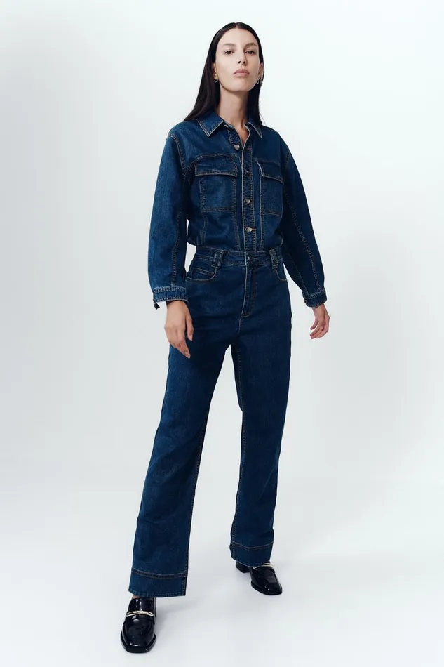 Aje Playsuits and Jumpsuits Neo Denim Jumpsuit Washed Indigo 8211 Women