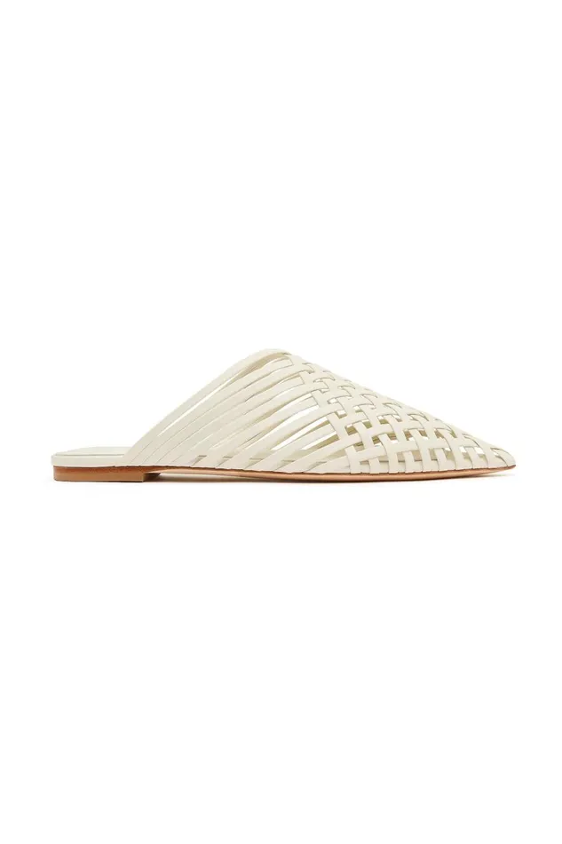 Aje Shoes Celyse Woven Slide Ivory 8211 Women