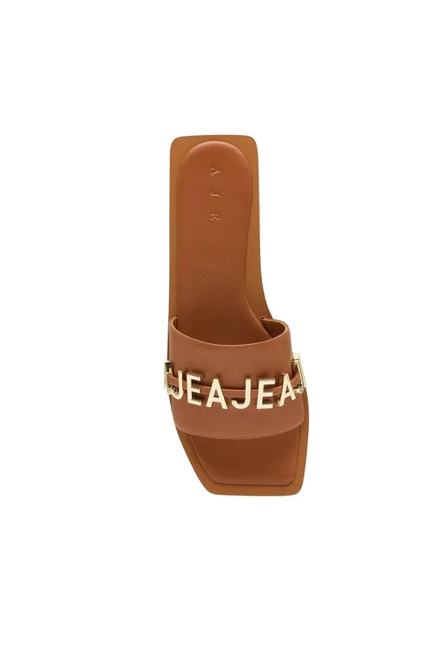 Aje Shoes Clarisse Logo Slide Cinnamon 8211 Women Aje Shoes Clarisse Logo Slide Cinnamon 8211 Women