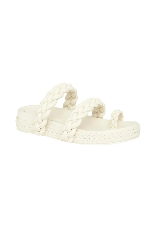 Aje Shoes Promenade Braided Chunky Slide Ivory 8211 Women