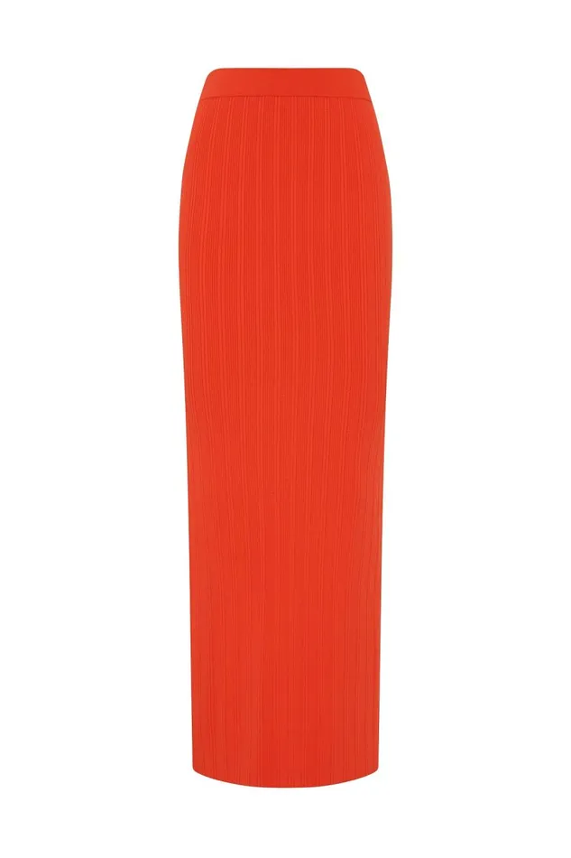 Aje Skirts Coraline Ribbed Skirt Coral 8211 Women