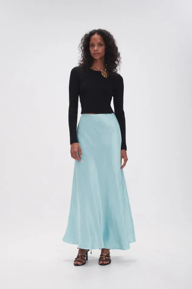 Aje Skirts Moonglade Bias Maxi Skirt Spearmint Blue 8211 Women