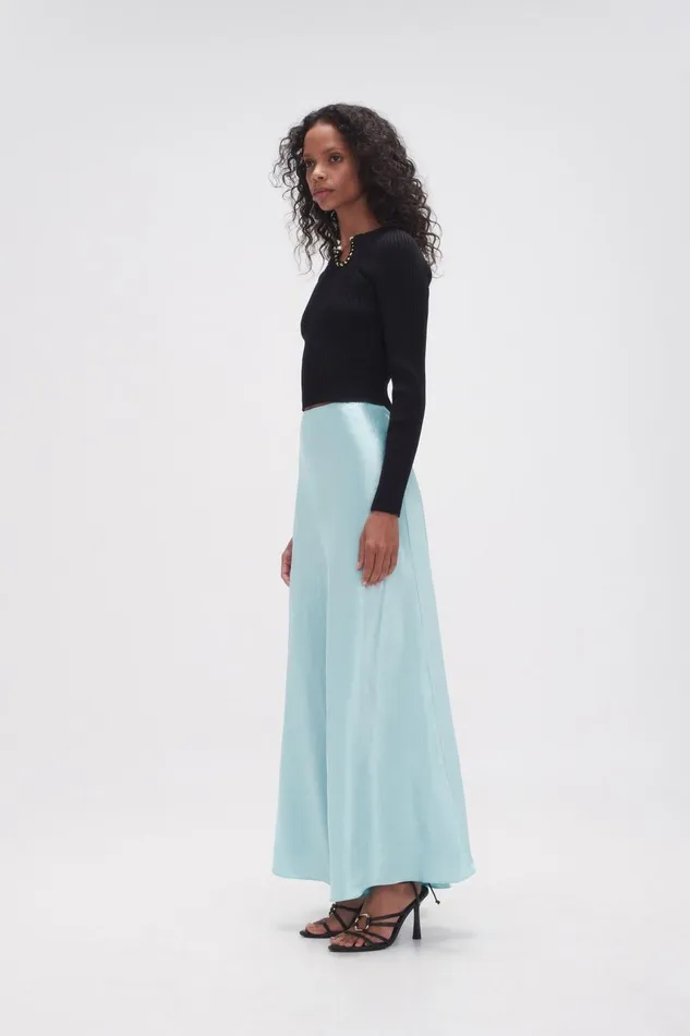 Aje Skirts Moonglade Bias Maxi Skirt Spearmint Blue 8211 Women