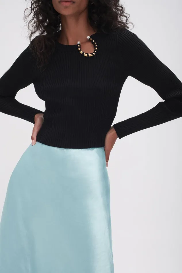 Aje Skirts Moonglade Bias Maxi Skirt Spearmint Blue 8211 Women