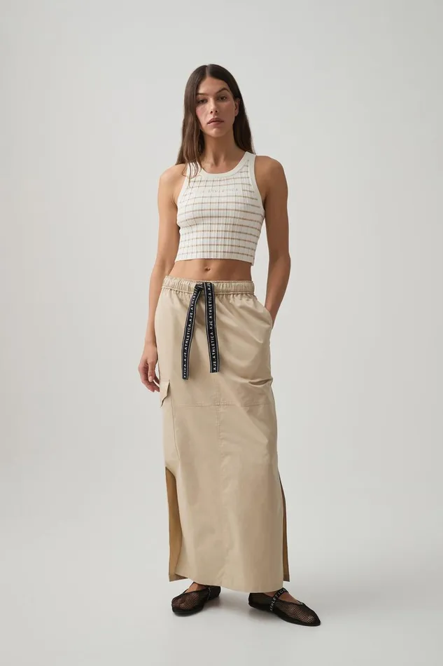 Aje Skirts Panelled Cargo Maxi Skirt 649 On Taupe 8211 Women