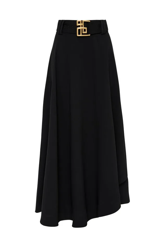 Aje Skirts Perspective Belted Midi Skirt Black 8211 Women