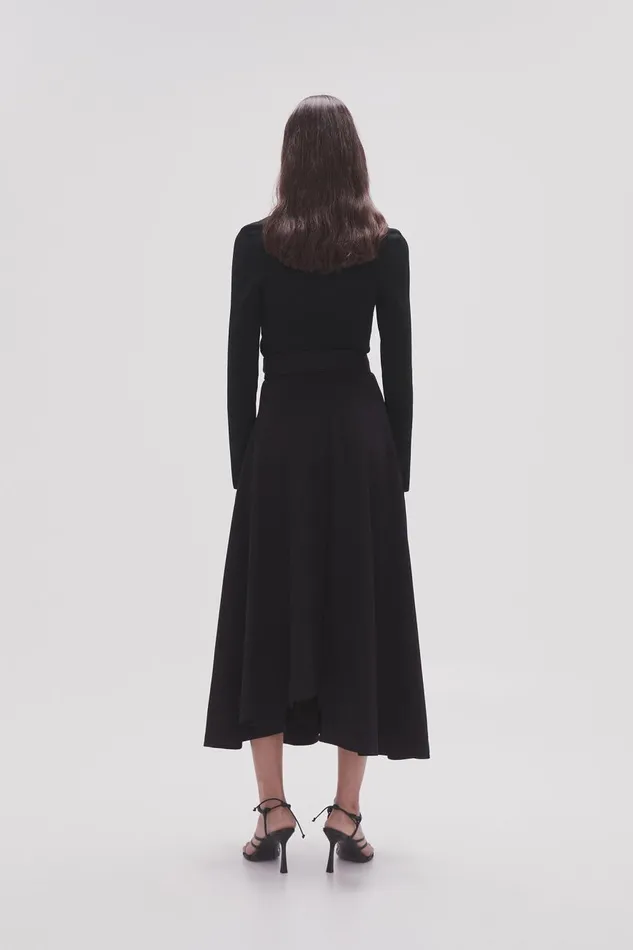 Aje Skirts Perspective Belted Midi Skirt Black 8211 Women