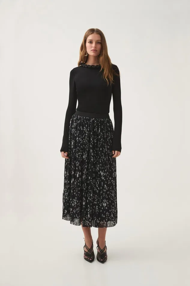 Aje Skirts Starflower Midi Skirt Nightfall Daisies 8211 Women