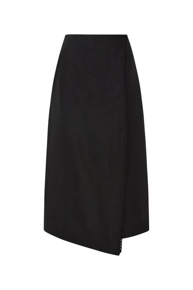 Aje Skirts Theory Cinched Midi Skirt Black 8211 Women