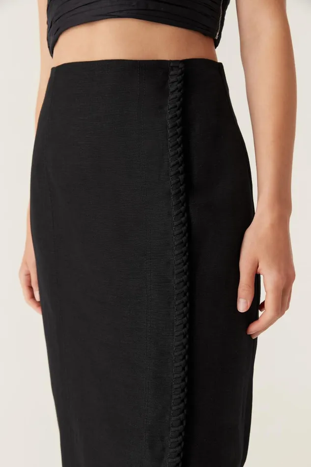 Aje Skirts Theory Cinched Midi Skirt Black 8211 Women