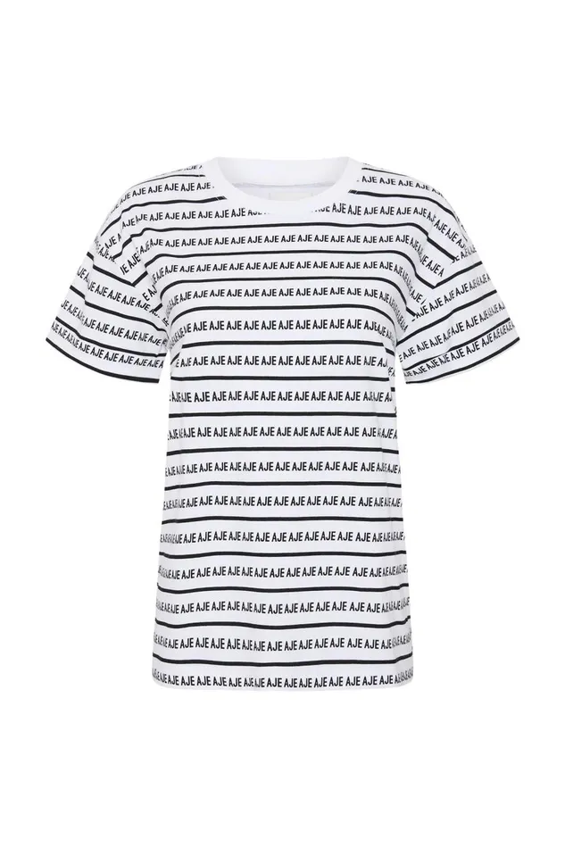 Aje Tees Lilah Logo Tee Whiteblack 8211 Women