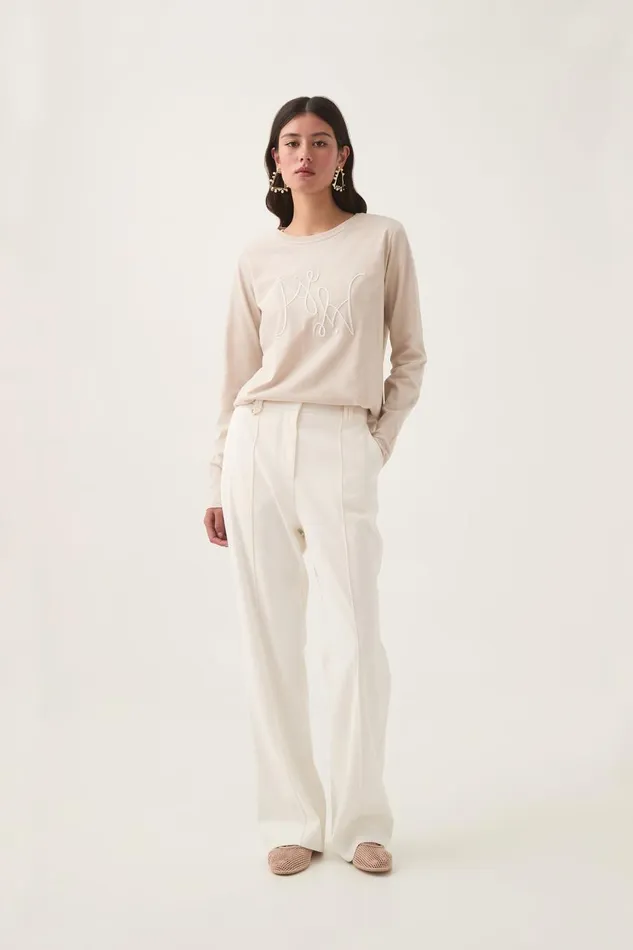Aje Tees Prophecy Long Sleeve Tee Stonewhite 8211 Women