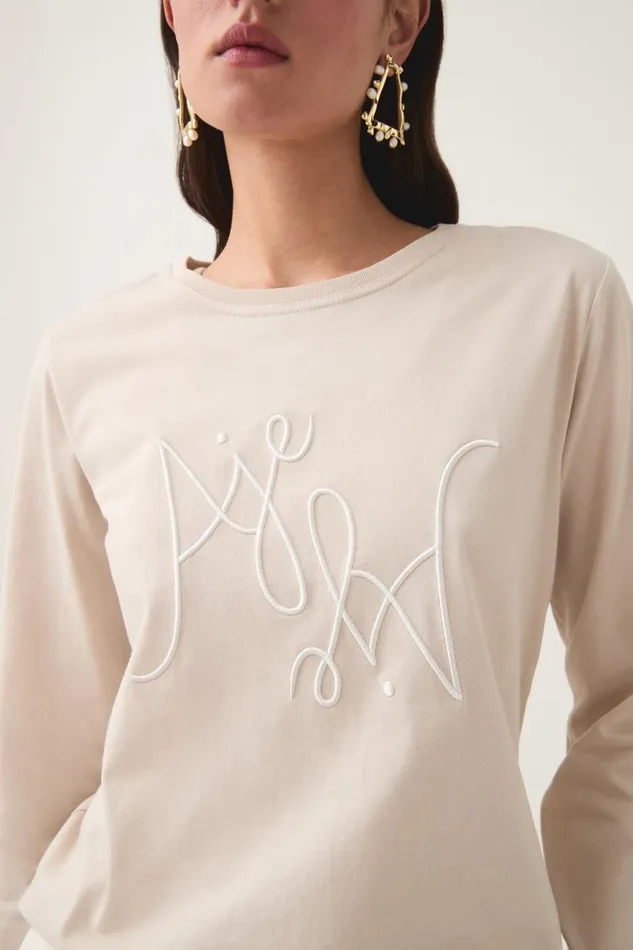 Aje Tees Prophecy Long Sleeve Tee Stonewhite 8211 Women