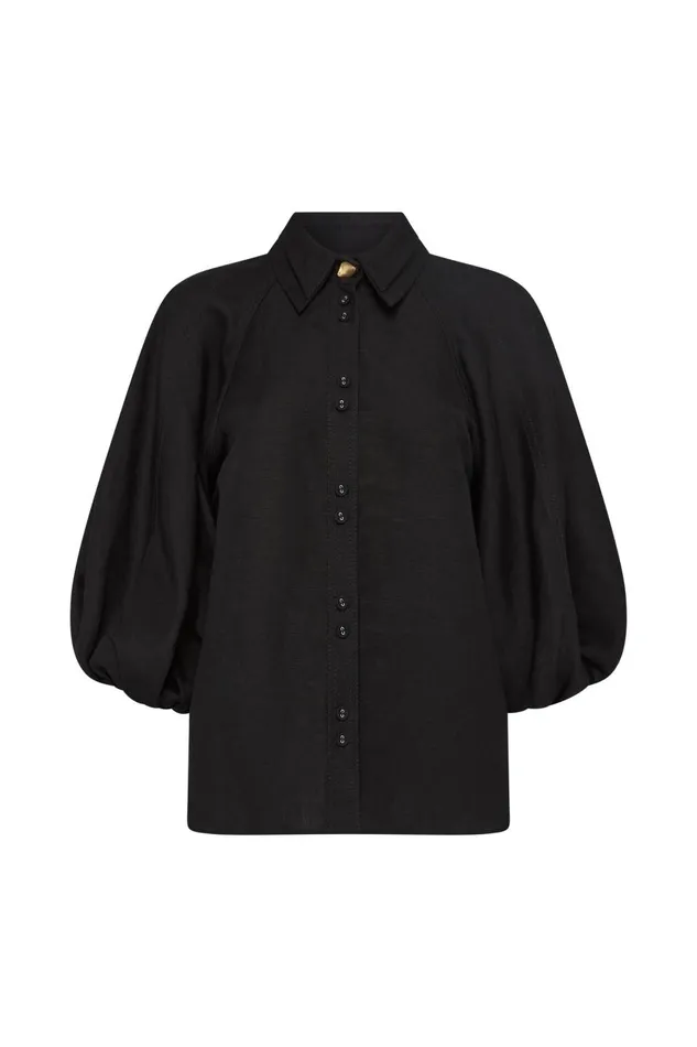 Aje Tops Palms Puff Sleeve Shirt Black 8211 Women Aje Tops Palms Puff Sleeve Shirt Black 8211 Women