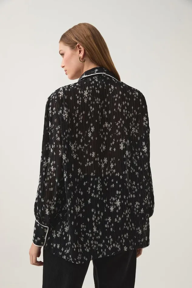Aje Tops Sabine Shirt Nightfall Daisies 8211 Women