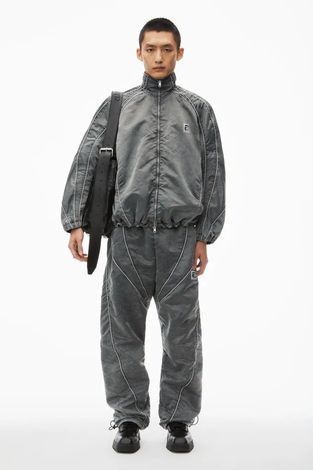 Alexander Wang Bottoms Men Relaxed Fit Jogger Pant With Piped Seams