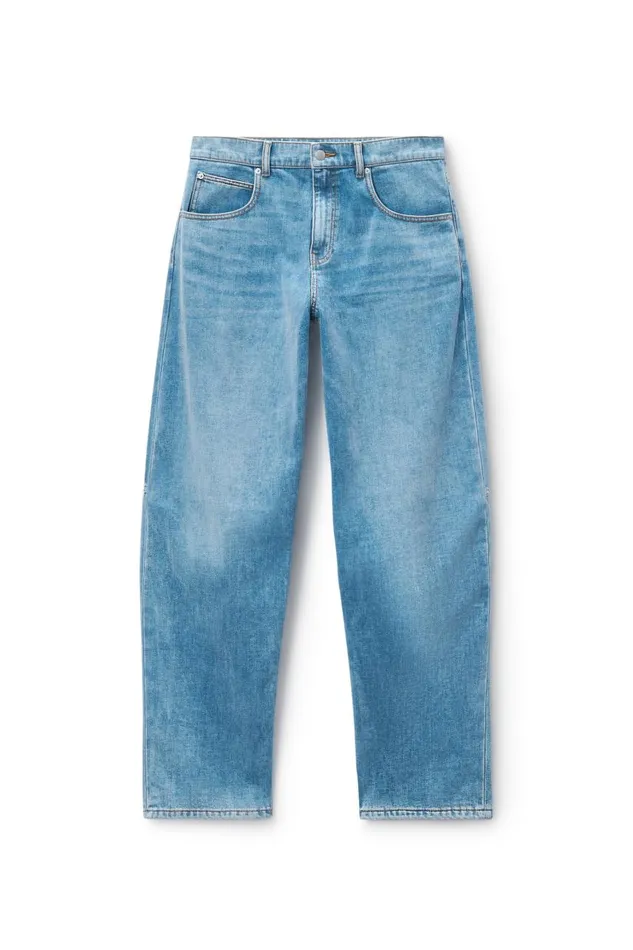 Alexander Wang Denim Women LowRise Rounded Oversized Jeans In Brushed Denim